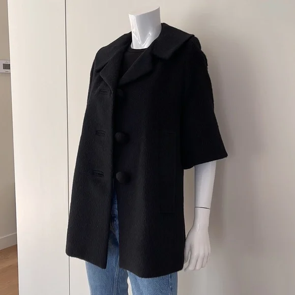 SMYTHE Opera Coat in Black - Picture 5 of 10